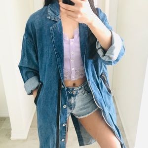 Zara Long Denim Coat